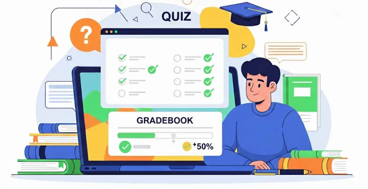Quiz and gradebook